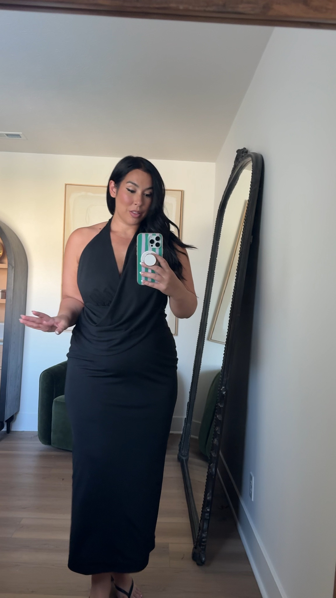 Such a chic black dress, hugs the curves! Wearing an XL in everything! L in the boat neck top! dynamite, date night outfits, midsize, midsize fashion, fall dresses, formal dress 

 #LTKSeasonal #LTKMidsize