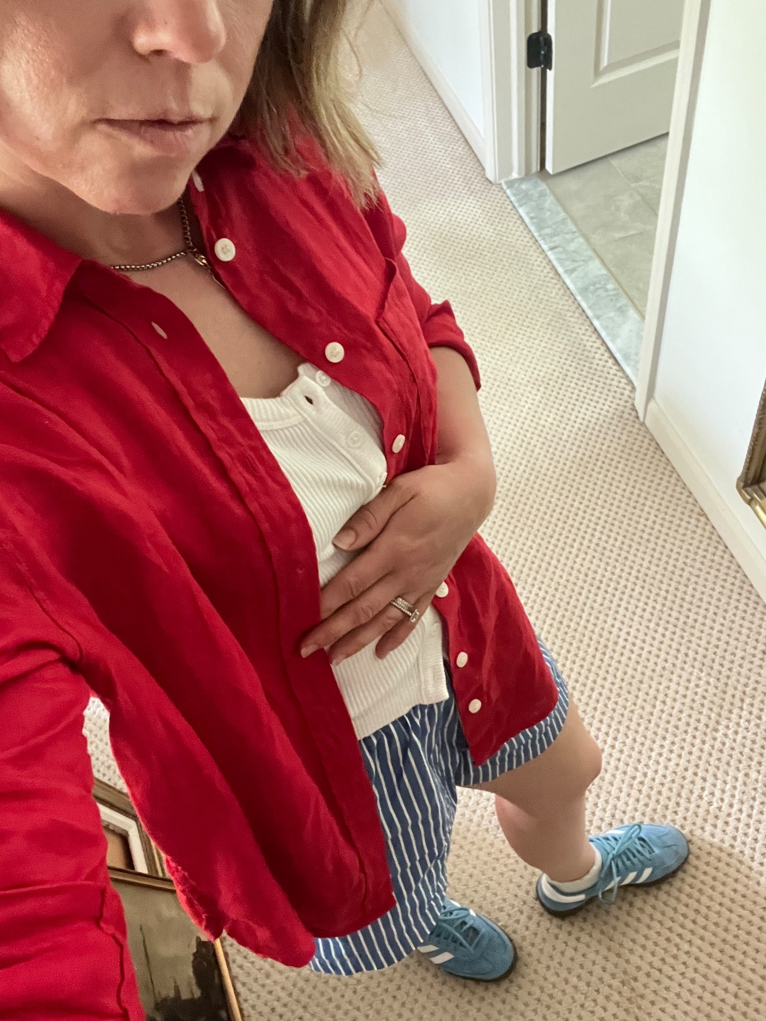 Poplin shorts
Linen shirt
4th of July outfit 
Classic outfit 

#LTKFindsUnder100 #LTKSummerEdit #LTKSaleAlert