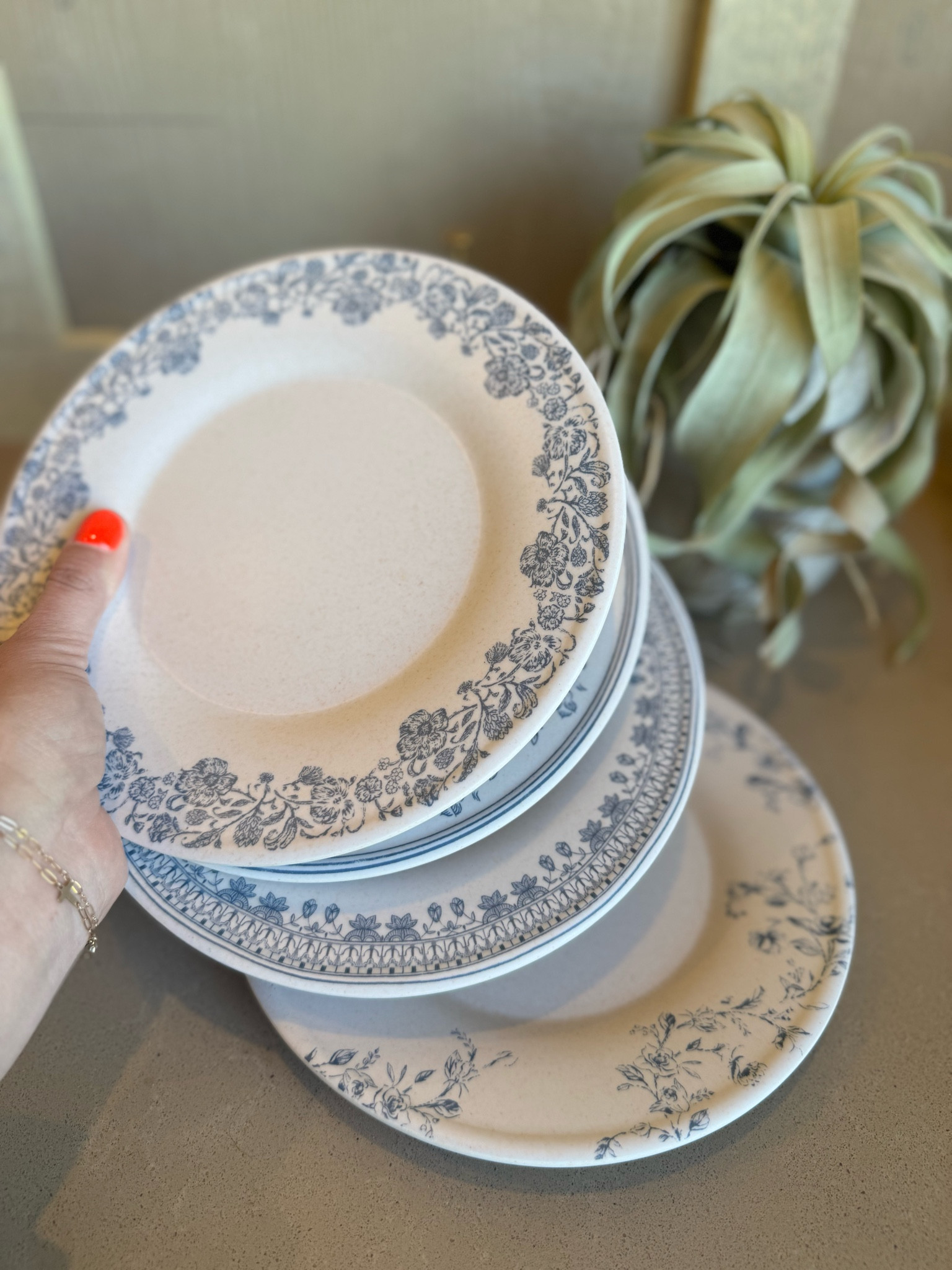 Cutest outdoor plate set from Studio McGee Target line!  Bought the bowls and dinner plates as well. Vintage cottage inspired.  Dishwasher safe! 🫶

#LTKSeasonal #LTKhome