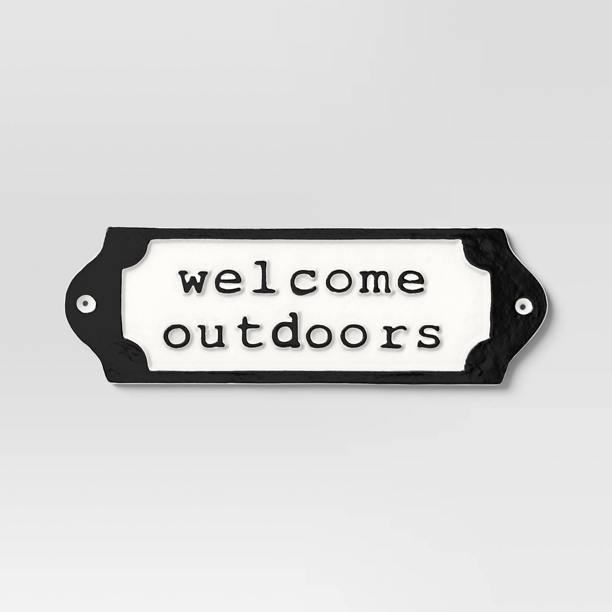 Cast Metal Garden Sign "Welcome Outdoors" - Threshold™ | Target