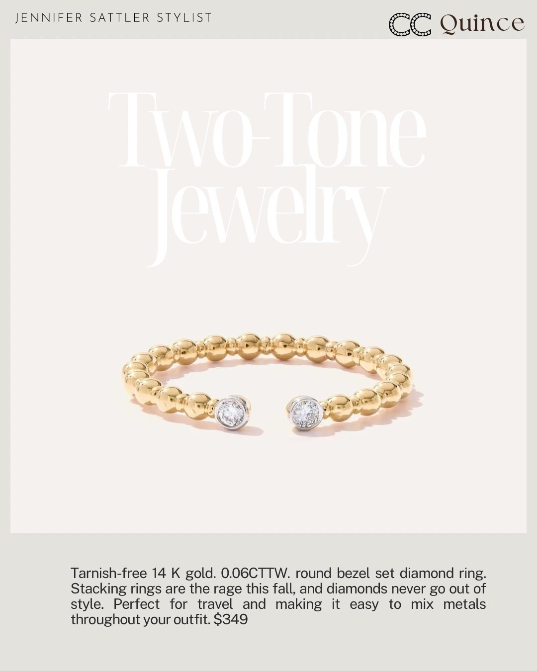 "If I had to rebuild my enure wardrobe from scratch with just 14 pieces, this is the brand Id trust -
JENNIFER SATTLER STYLIST