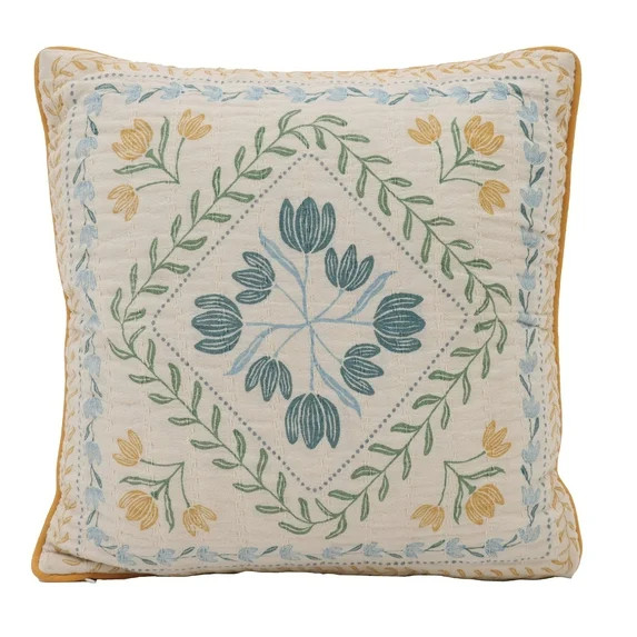Better Homes & Gardens 18" x 18" Multi Soleil Floral Decorative Throw Pillow | Walmart (US)