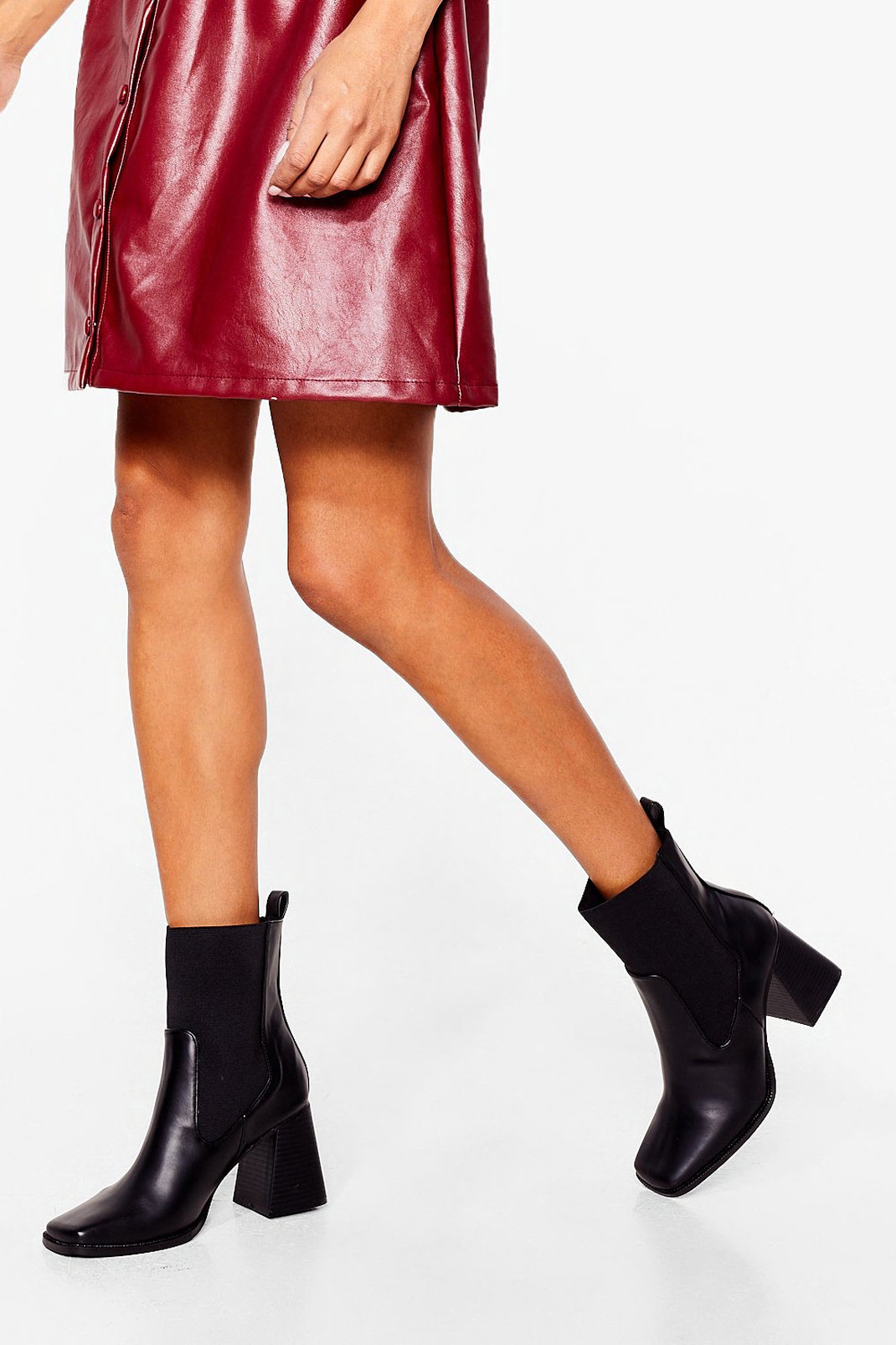 Square Toe Block Heel Ankle Boots | NastyGal (UK, IE)
