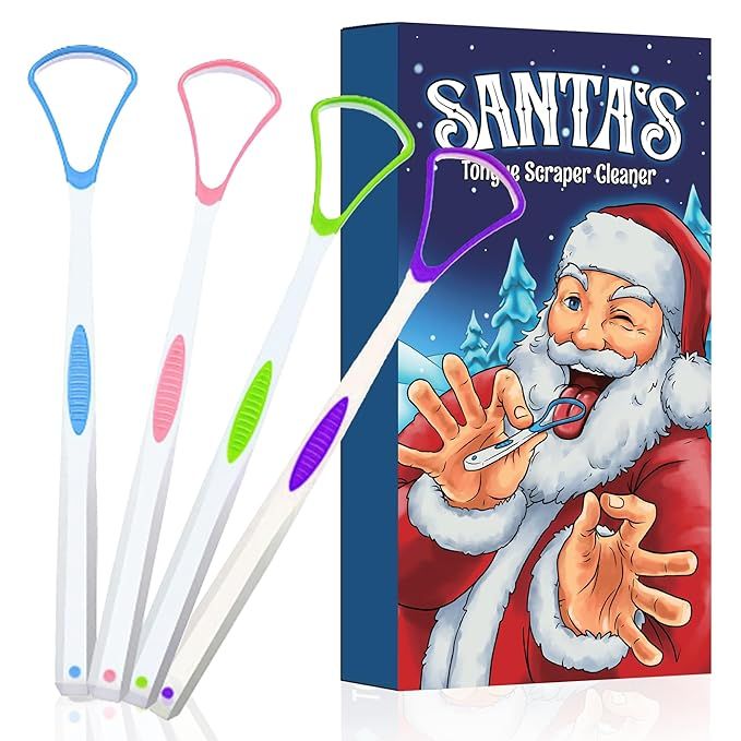 Tongue Scraper for Adults Cleaner Stocking Stuffers for Women Men White Elephant Gifts Christmas ... | Amazon (US)