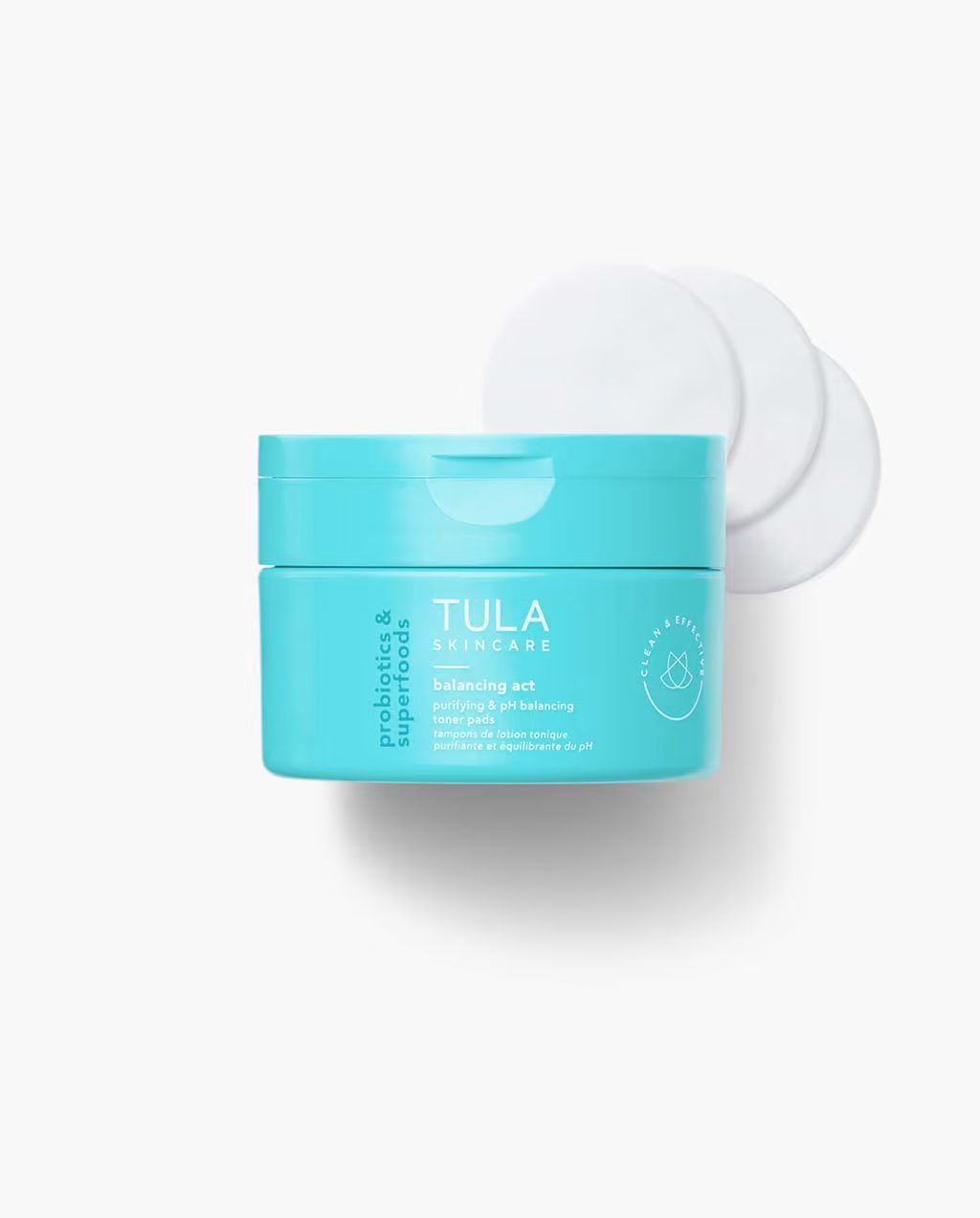 purifying & pH balancing biodegradable toner pads | Tula Skincare