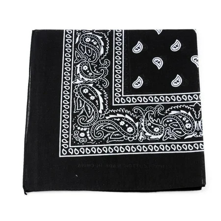 NYFASHION101 Unisex Double Sided Print Paisley Cotton Bandana Head Wrap Scarf, Black | Walmart (US)