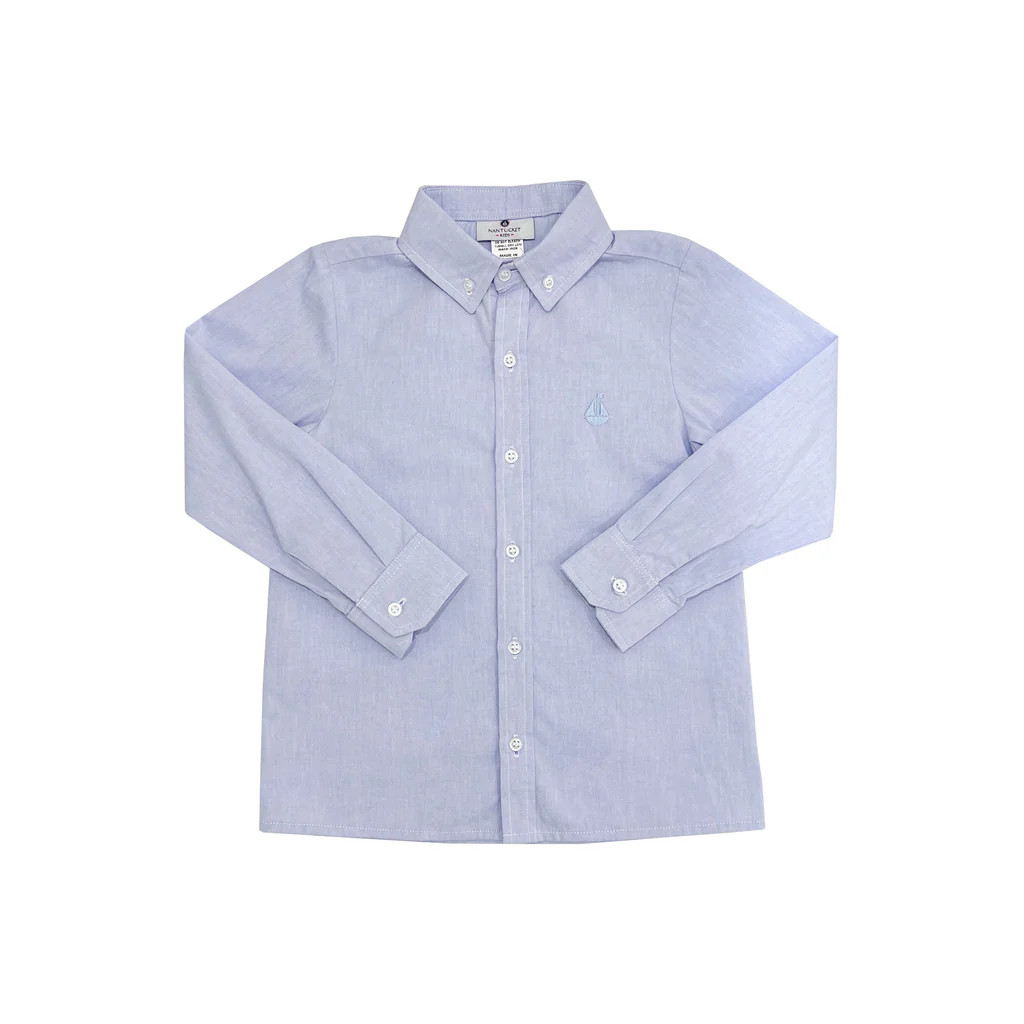 Chambray Button Down-Blue | NANTUCKET KIDS
