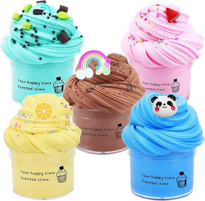 5 Pack Butter Slime Kit,Birthday Gifts for Kids,Party Favor for Girls & Boys,Non Sticky,Super Sof... | Amazon (US)