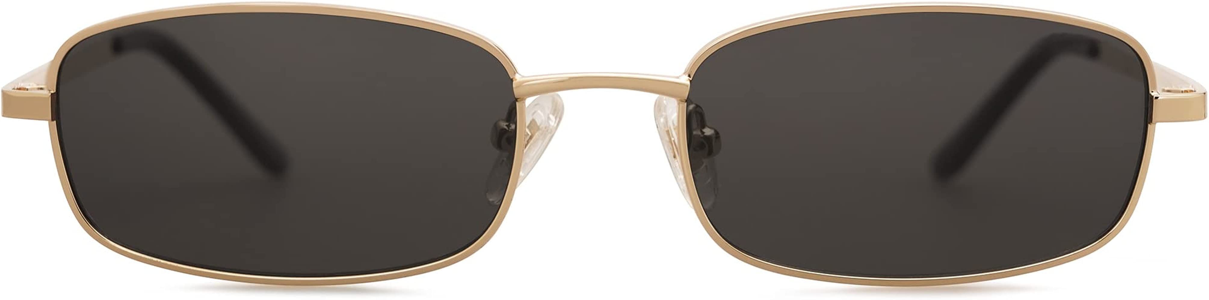 SOJOS Retro Hippie Rectangle Sunglasses 70s Vintage Trendy Small Narrow UV400 Sunnies SJ1187 | Amazon (US)