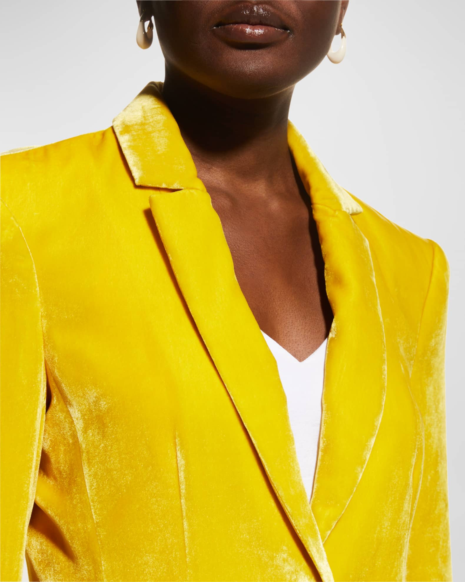 Cinq a Sept Kandace Rhinestone-Cuff Velvet Blazer | Neiman Marcus