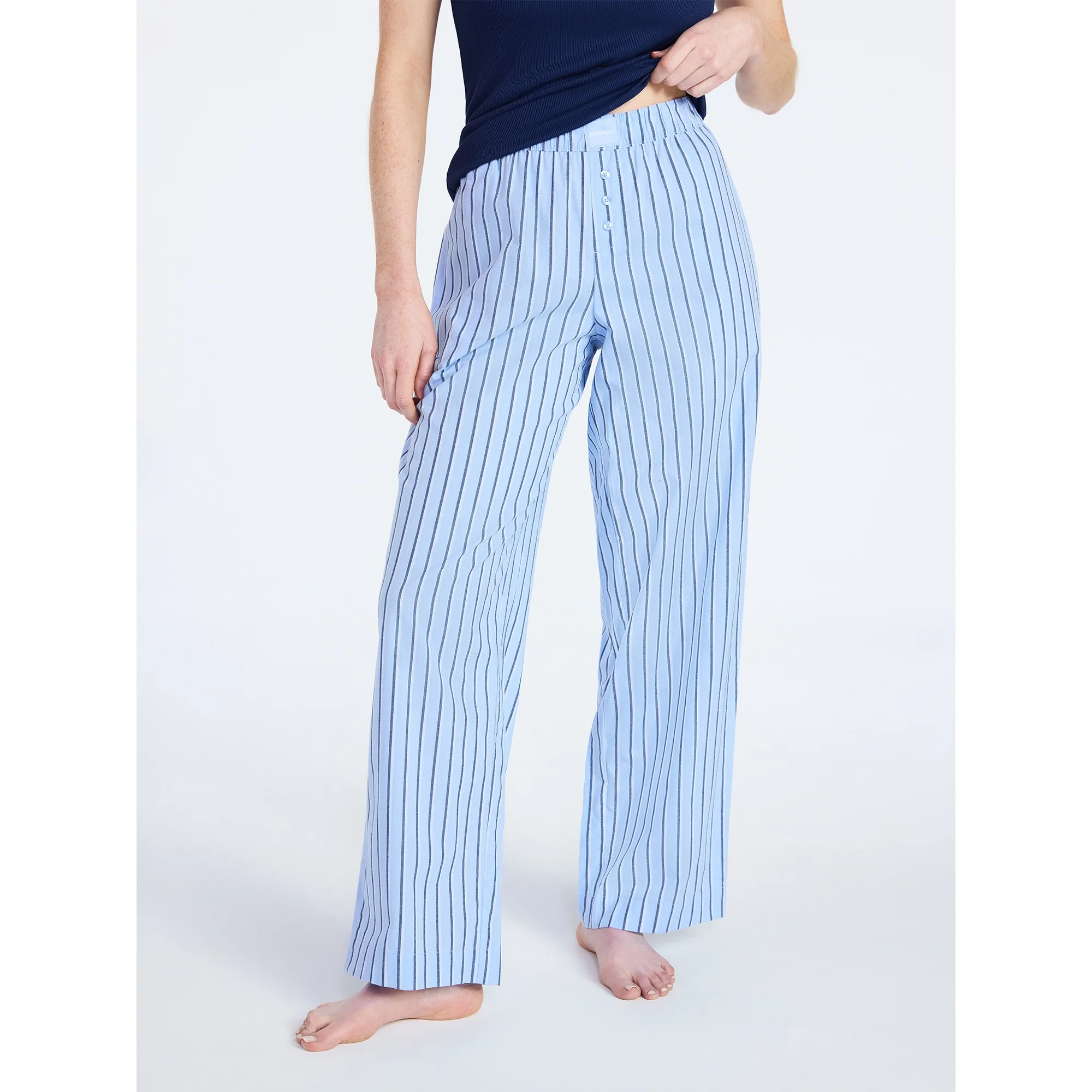 Joyspun Women's Poplin Sleep Pants, 31'' Inseam, Sizes XS-3X | Walmart (US)