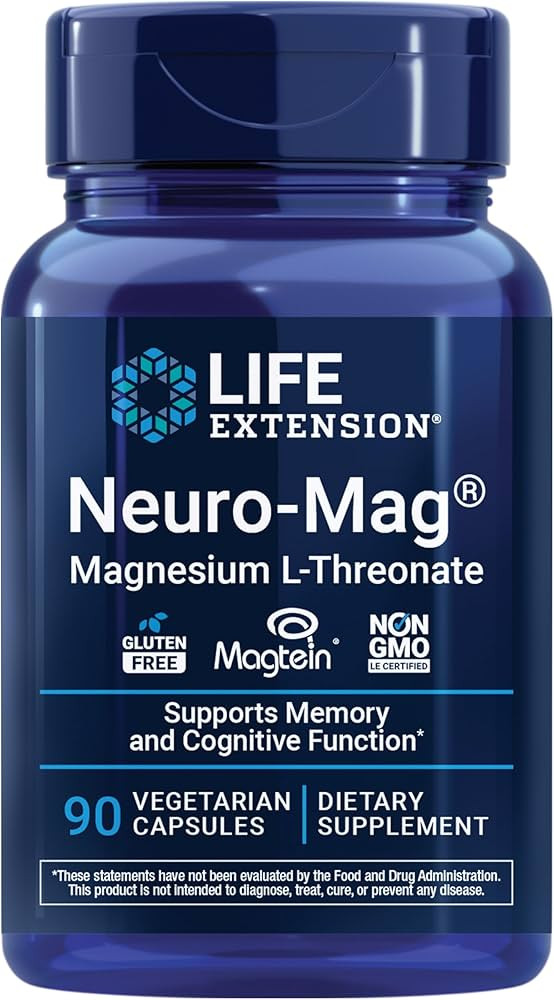 Life Extension Neuro-Mag Magnesium L-Threonate, Memory Health, Quick Thinking, Cognitive Health S... | Amazon (US)