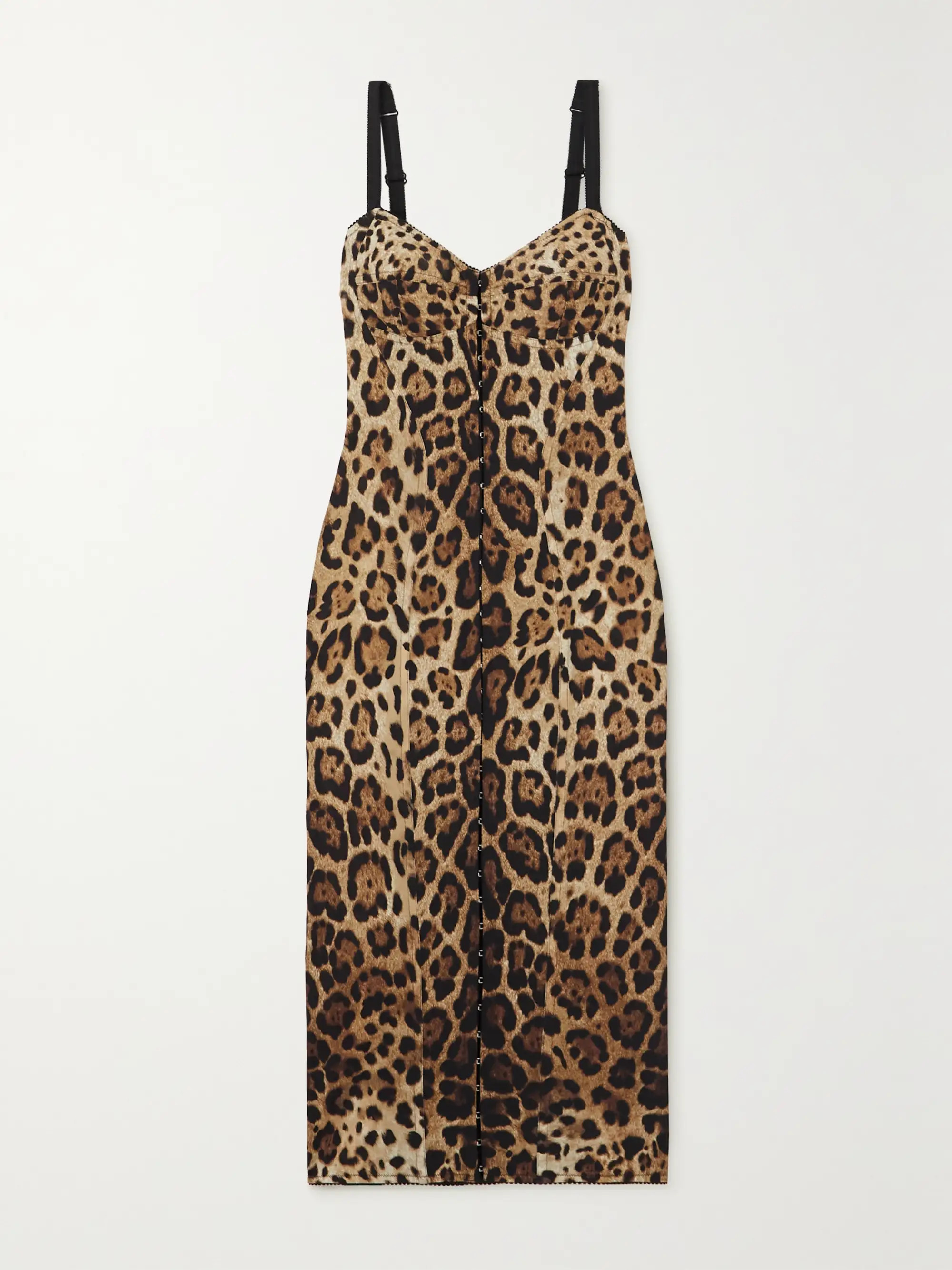Leopard-print stretch-jersey midi dress | NET-A-PORTER (US)