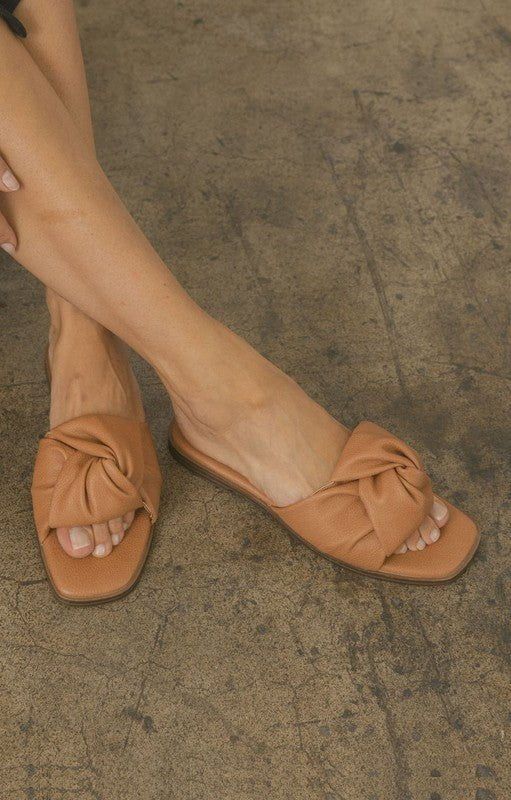 Zaina Knotted Sandal - Camel | Petal & Pup (US)