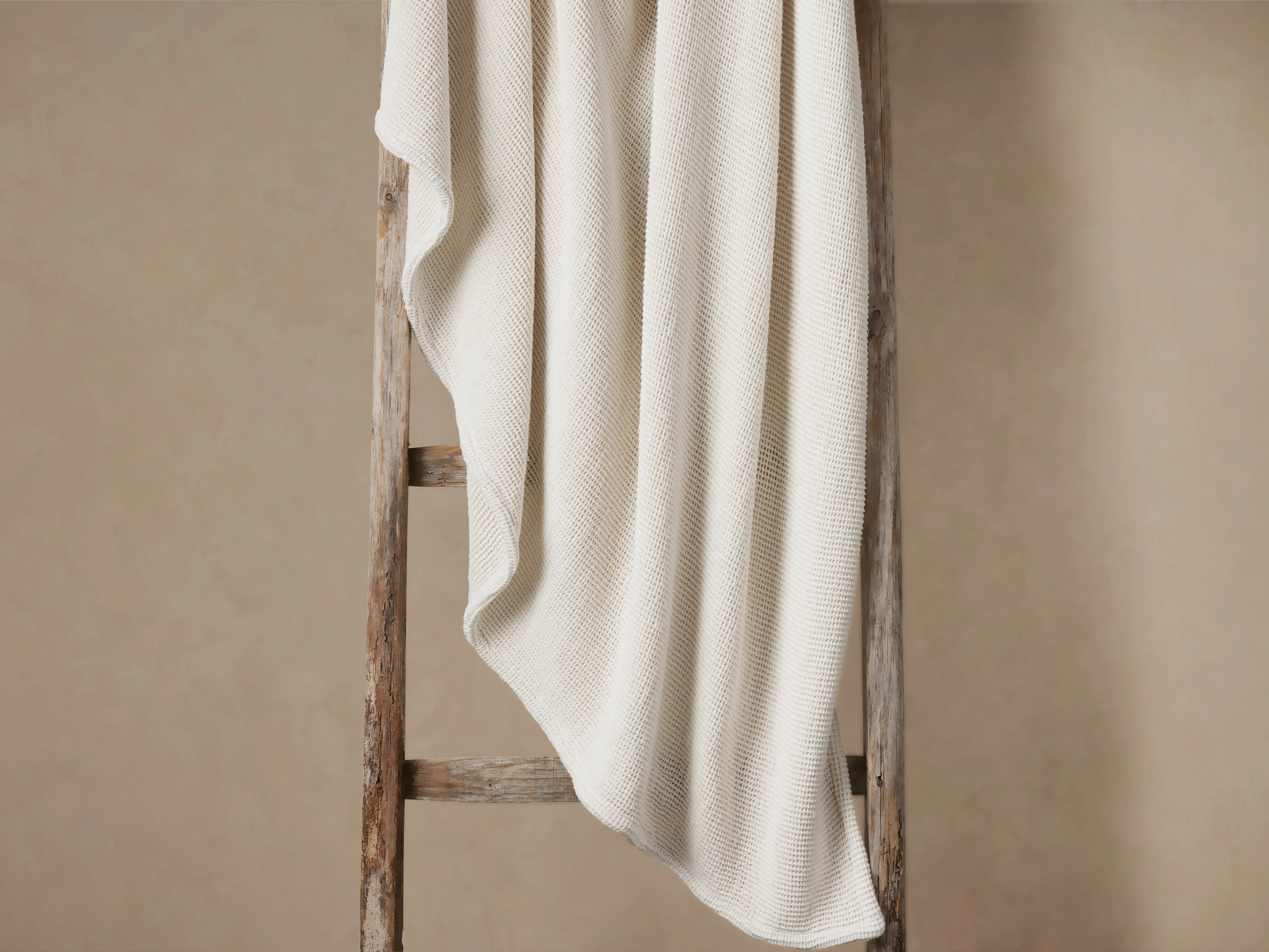 Garment-Dyed Throw in Ivory | Arhaus