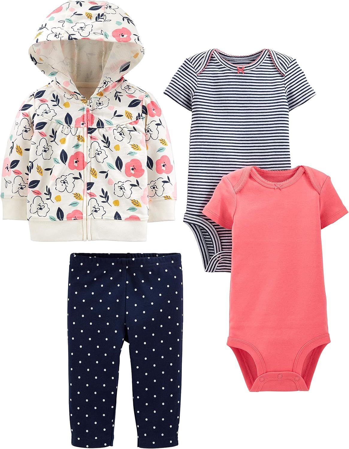 Simple Joys by Carter's Baby Girls' 4-Piece Jacket, Pant, and Bodysuit Set | Amazon (US)