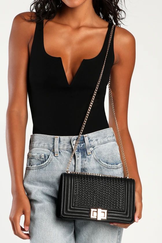 Let's Go Out Later Black Braided Crossbody Bag | Lulus