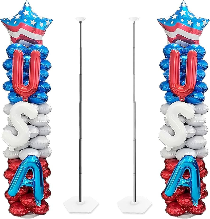 4th of July Balloons Red White And Blue Balloons 4th of July Decorations Accessories,- 78In x 19I... | Amazon (US)