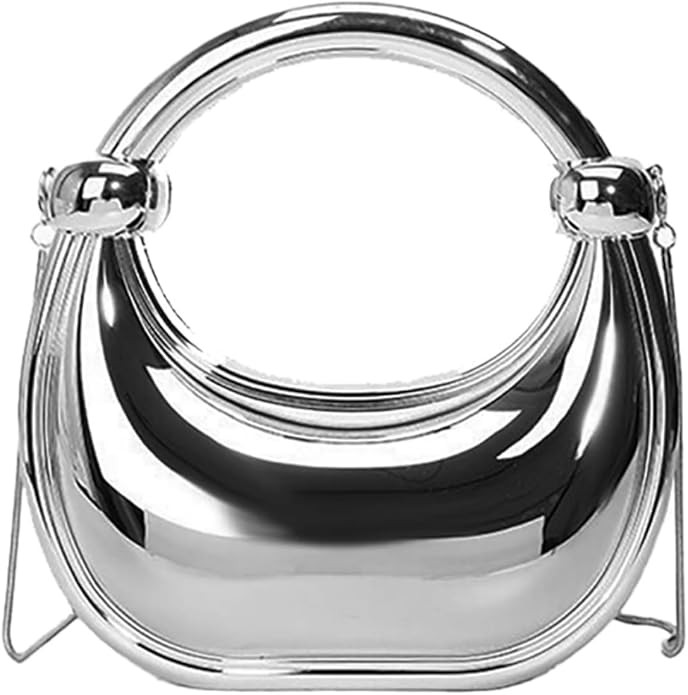 Acrylic Evening Clutch Purse Top-handle Moon Hobo Bag, Elegant Marble Handbag for Wedding Cocktai... | Amazon (US)