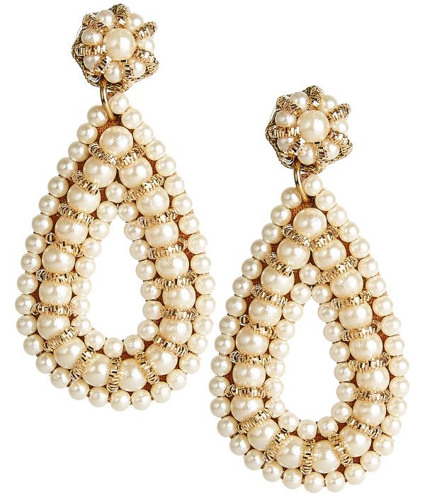 Hope - Fabric Backed Pearl Earrings | Lisi Lerch Inc
