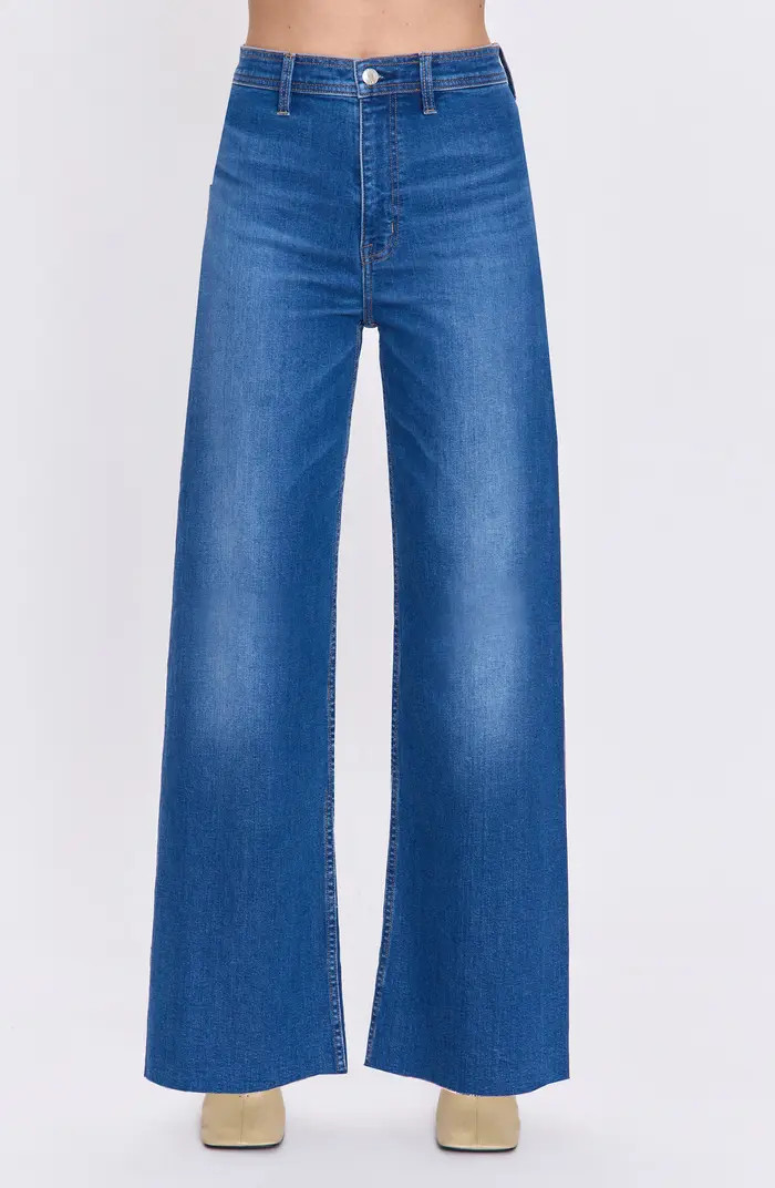 Penny Wide Leg Raw Hem Jeans | Nordstrom