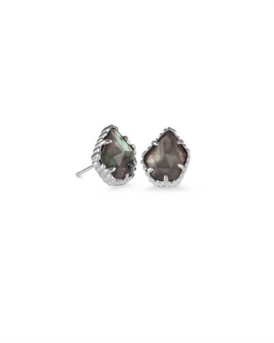 Tessa Stud Earrings in Black Pearl | Kendra Scott