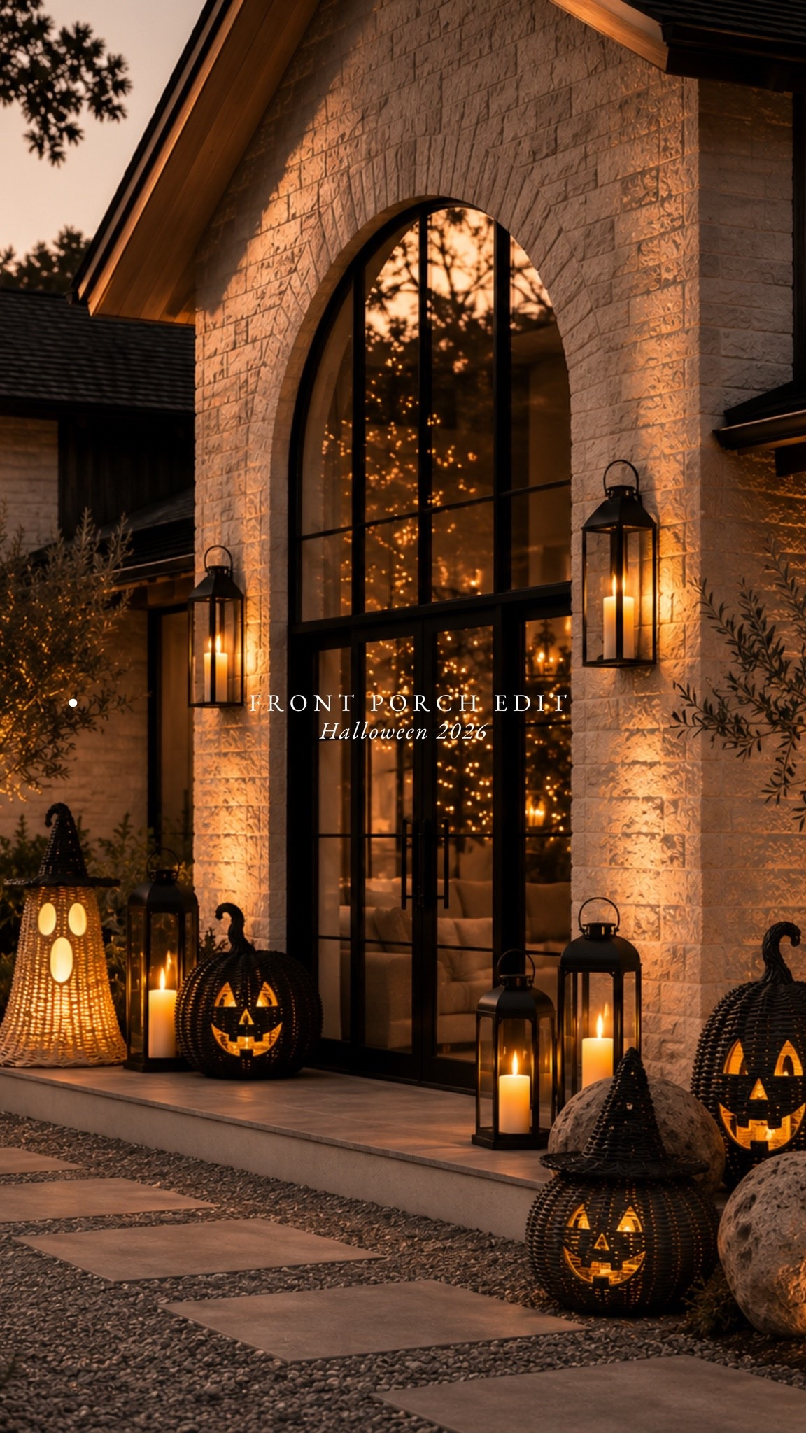 The Halloween Front Porch Edit 🖤 | Modern Cozy Outdoor Decor

The Halloween front porch I’ve been dreaming about. 🖤 Think warm lanterns, glowing wicker pumpkins, cozy lighting, and elevated fall decor that feels timeless—not spooky.

I’ve linked every piece so you can recreate this look before the season is in full swing. These are some of my favorite finds for creating a modern, welcoming entryway.

Halloween front porch • outdoor Halloween decor • modern Halloween • cozy fall porch • black lanterns • wicker pumpkins • neutral Halloween decor • luxury fall decor

#LTKHome #LTKSeasonal