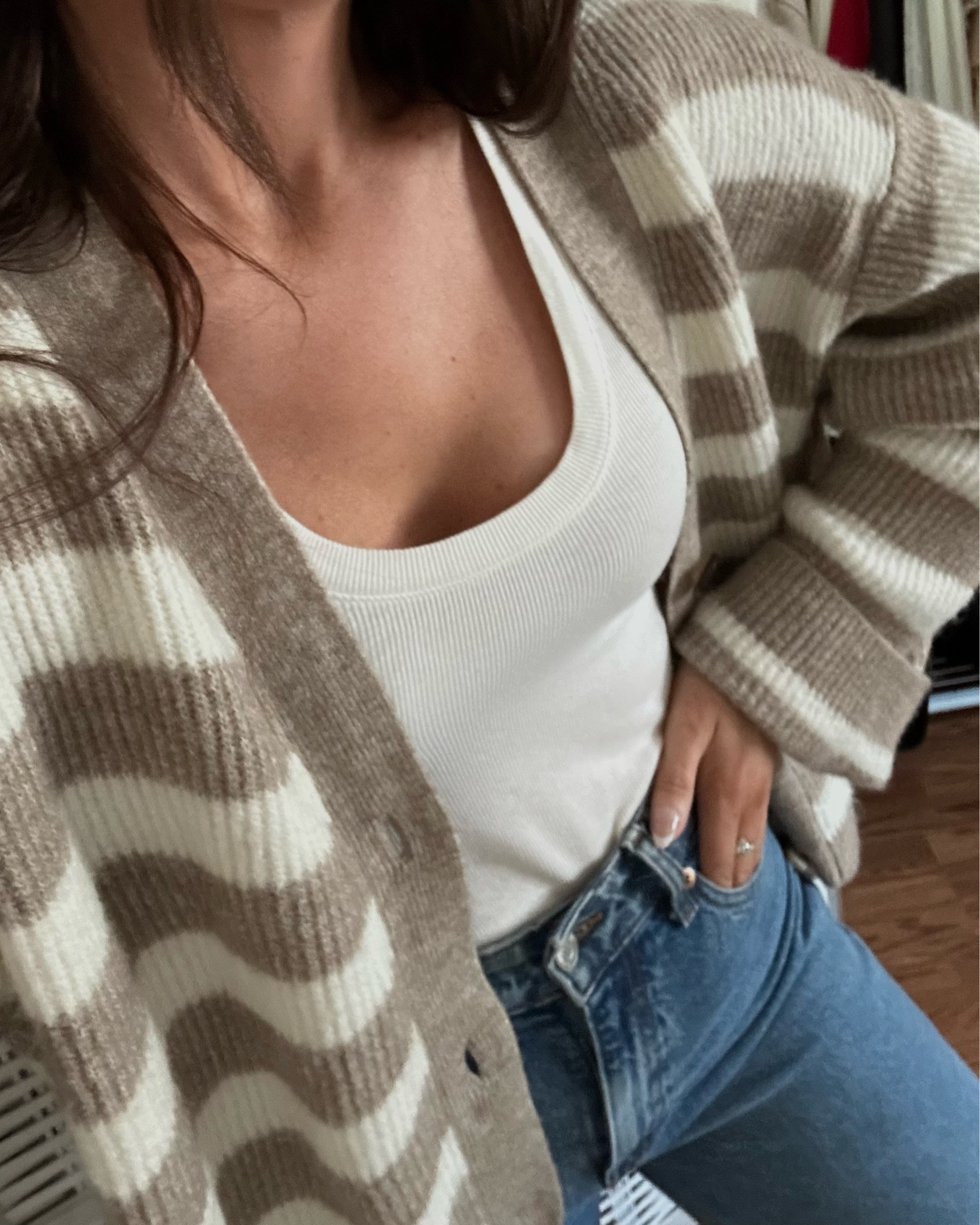casual spring outfit ft. @hm striped cardigan (size large), @hm high rise ankle jeans (size 4) / @target white tank top (size s)

casual outfits, spring outfits, striped cardigan sweater, blue jeans, hollyfrocks

#LTKstyletip #LTKworkwear #LTKfindsunder100
