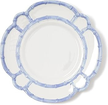 Two's Company French Blue Bamboo Touch Dinner Plates, 11-Inch, Set of 4 | Amazon (US)