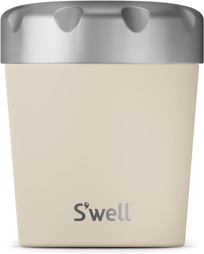 S'well Stainless Steel Ice Cream Chiller, 16oz, Vanilla, Triple Layered Vacuum Insulated Containe... | Amazon (US)