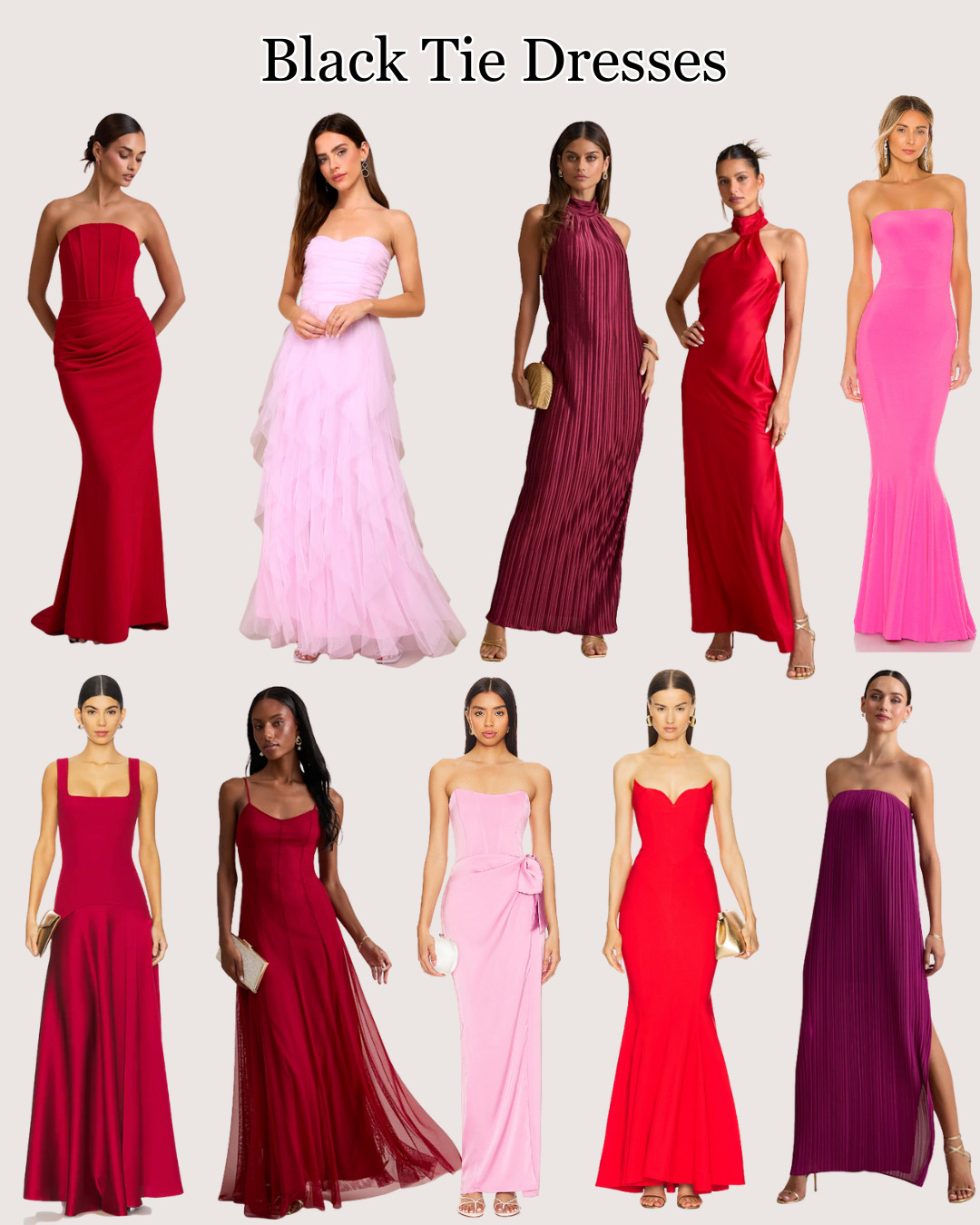 Make a bold entrance in pink and red gowns perfect for black tie events. From romantic blush tones to rich ruby reds, these dresses bring all the drama, elegance, and glamour—whether it’s a wedding, gala, or formal night out. Statement-making, head-turning, and totally unforgettable. 

 #BlackTieStyle #PinkGowns #RedDresses #LTKWedding  

 #LTKdresses
