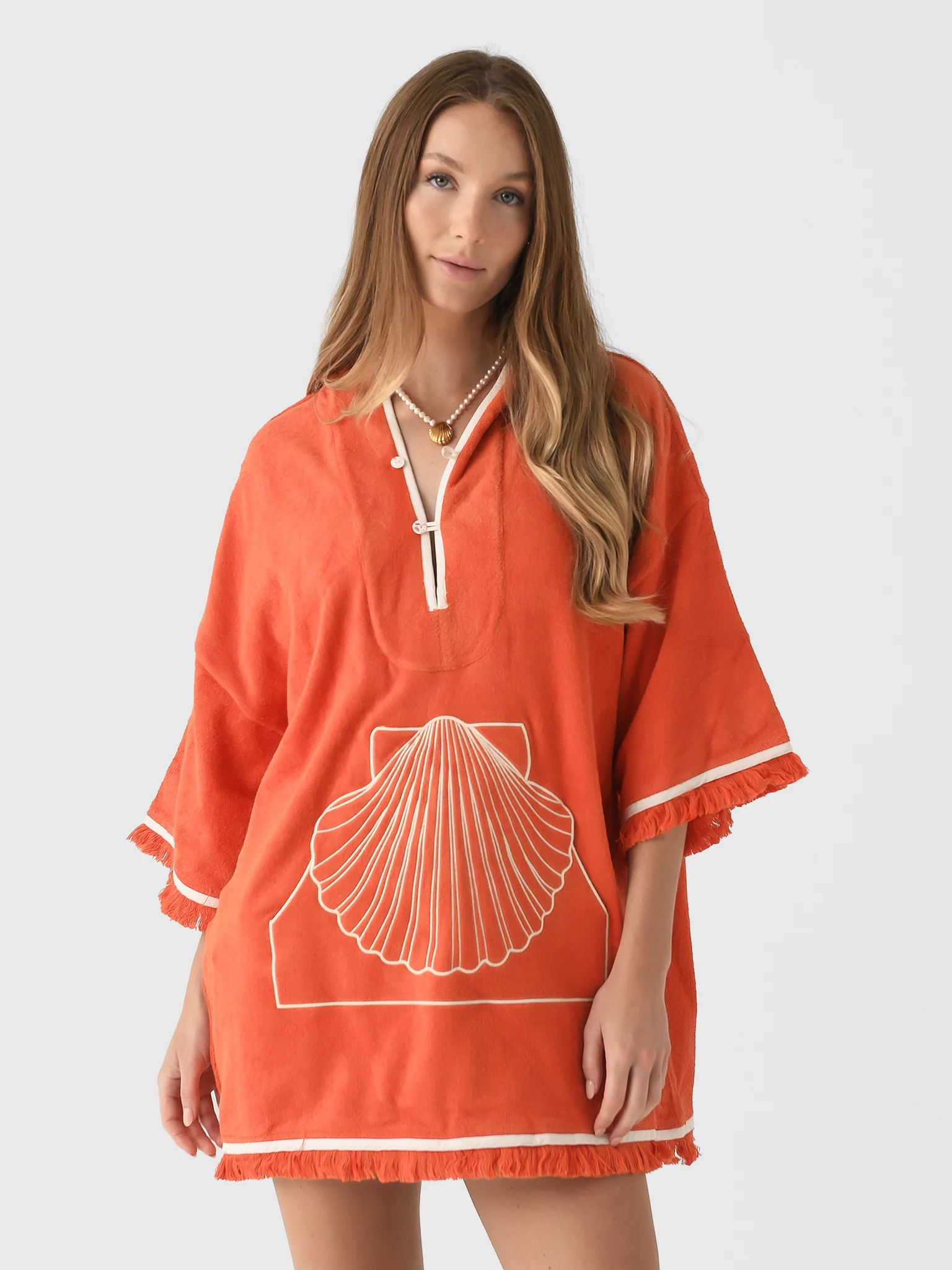 TOMBOLO
                      
                     Women's Scallop Beach Towel Top | Saint Bernard