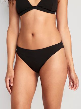 Low-Rise Pucker Classic Bikini Swim Bottoms for Women | Old Navy (US)