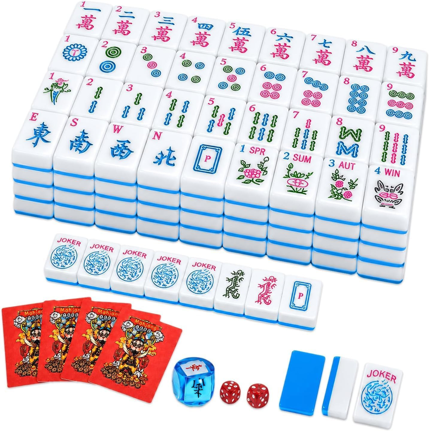 American Mahjong Tile Set,166 Pink 1.2 in Premium Complete Mahjong Set | Amazon (US)