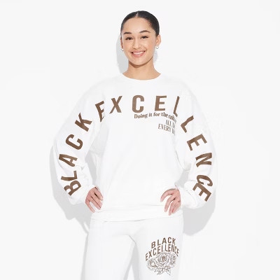 Women's Excellence Graphic Sweatshirt - Off-White | Target