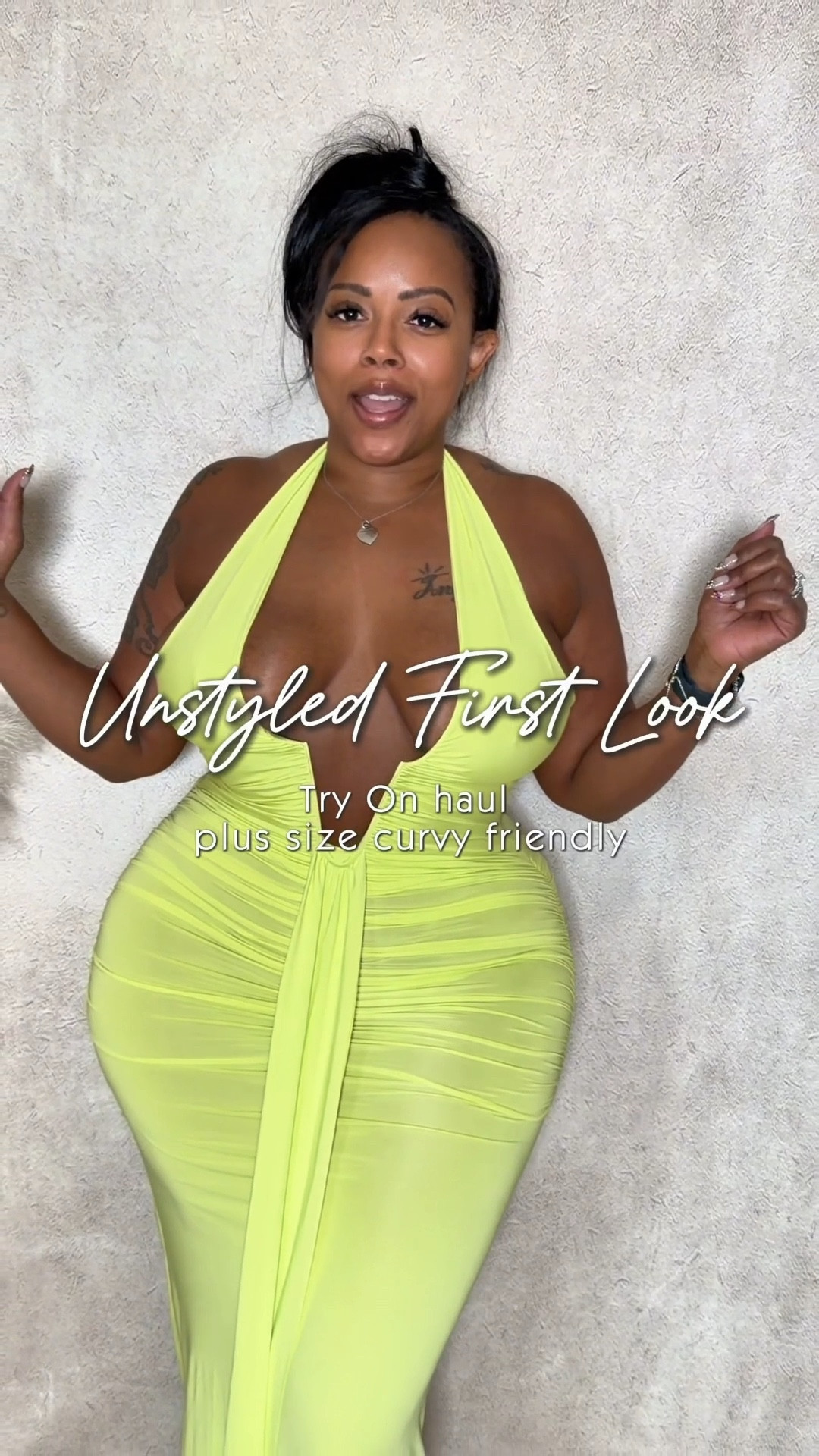 Yes this dress is a must! Stretchy 💚💛 I’m rocking a large. 

Definitely wearing this for a vacation look or even birthday look #curvy #plussize 

#LTKPlusSize #LTKOver40 #LTKFindsUnder50