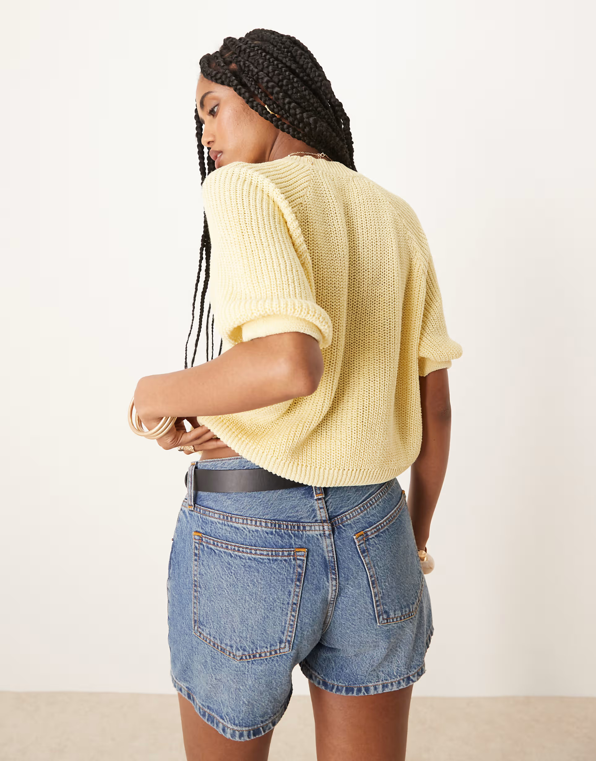 ASOS DESIGN knit cardigan with raglan sleeves in yellow | ASOS (Global)