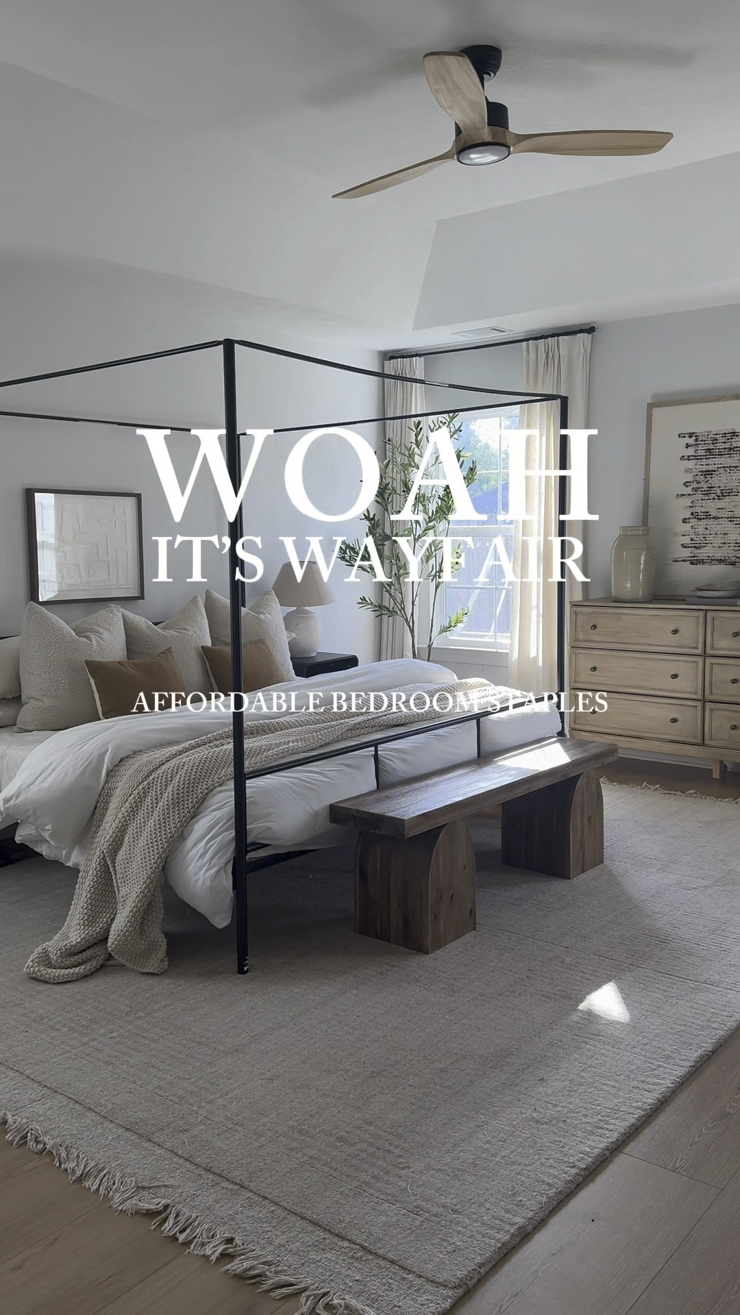 Canopy Bed? Rug? Wall art? Nightstand? Mirror? Chairs? Wayfair has it alllll, you guys!! I love that Wayfair is a one stop shop. Most products ship super quickly & you don’t have to go scouring the internet on tons of different sites to shop for your spaces. 

@shop.ltk #liketkit
#Wayfair @wayfair #WayfairPartner #WayfairBedroomFinds #NeutralHomeDecor #WayfairFinds #WayfairDecor #CanopyBed #AccentChair #DresserStyling #OrganicModernDecor


#LTKHome