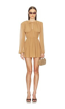 Camila Coelho Lysette Mini Dress in Mocha from Revolve.com | Revolve Clothing (Global)