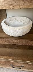 Bloomingville Decorative Hand-Carved Paulownia Wood Bowl, Whitewashed, 10.5 in Diameter, 4.25 in ... | Amazon (US)