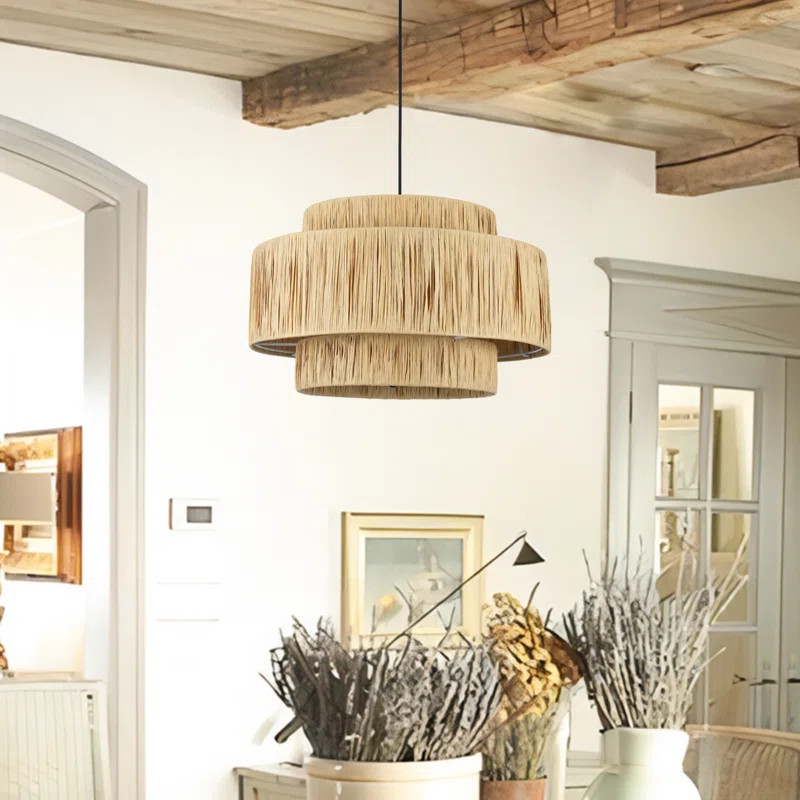 Mistana™ Frese 3 - Light Drum Chandelier with Wrought Iron Accents & Reviews | Wayfair | Wayfair North America