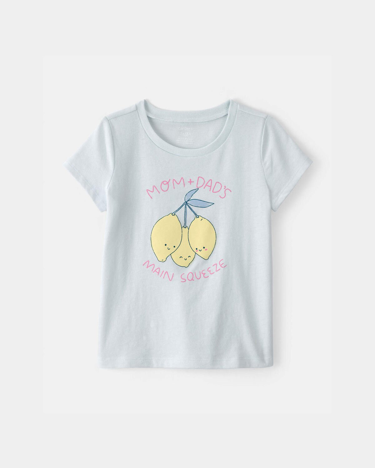 Toddler Girl 'Main Squeeze' Lemon Graphic Tee - Blue | Carter's Inc