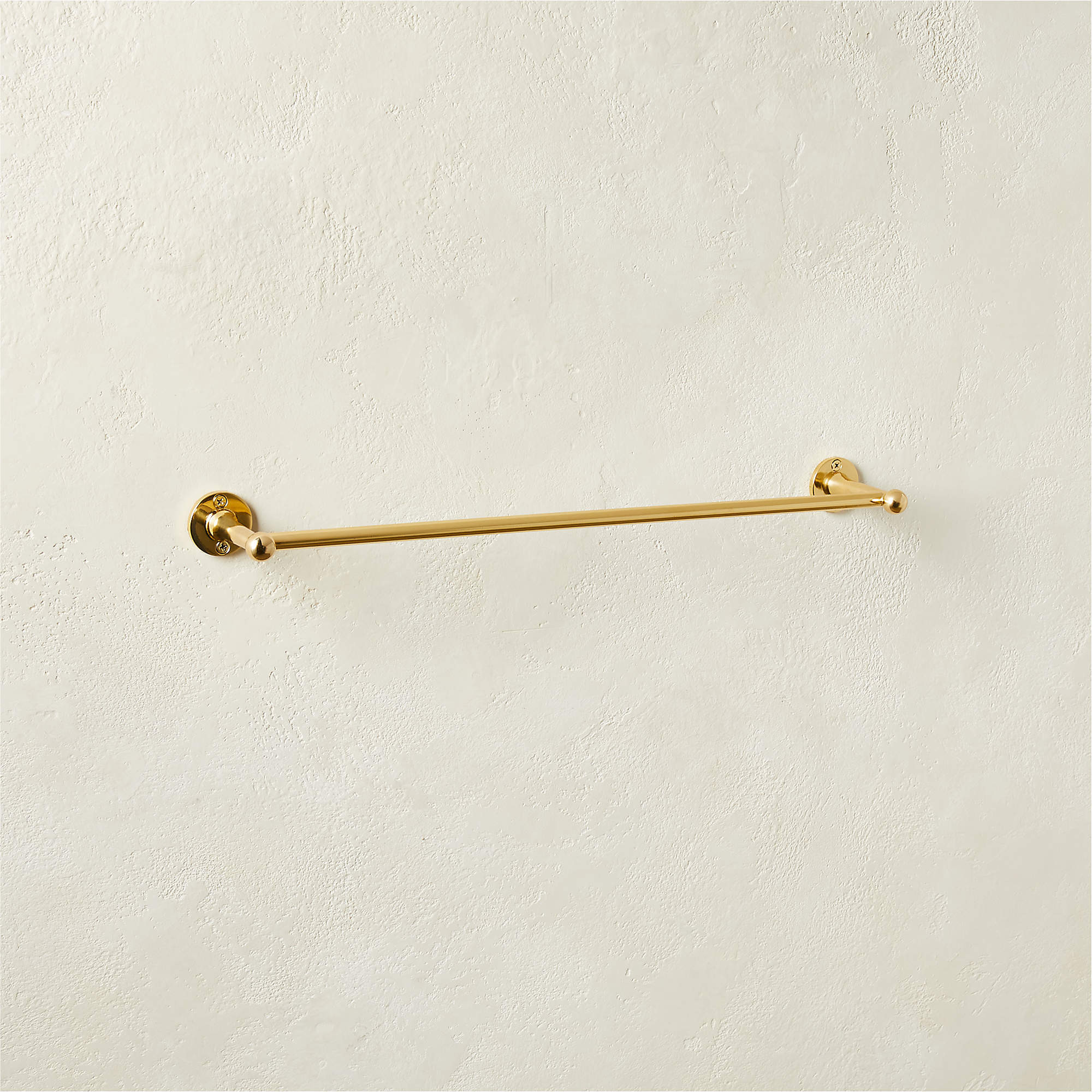 Boule-Inspired Polished Brass Towel Bar 18" + Reviews | CB2 | CB2