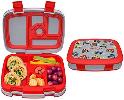 Bentgo Kids Prints Leak-Proof, 5-Compartment Bento-Style Kids Lunch Box - Ideal Portion Sizes for... | Amazon (US)