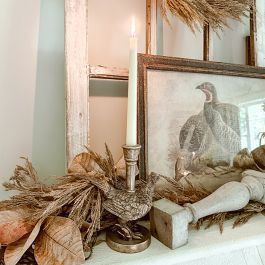 Pheasant Taper Candle Holder | Antique Farm House