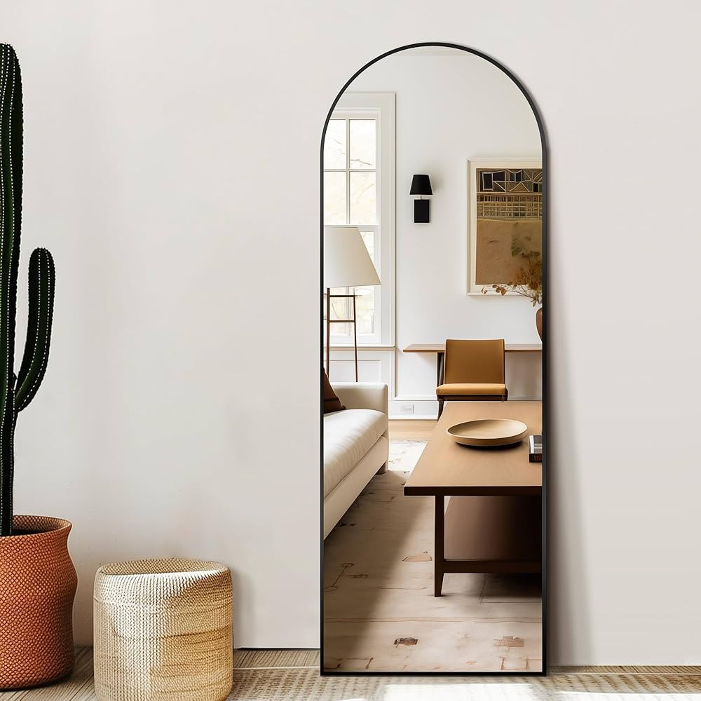 Delma Arched Mirror Full Length,Standing Mirror,Large Floor Mirror with Stand for Wall Entryway D... | Amazon (US)