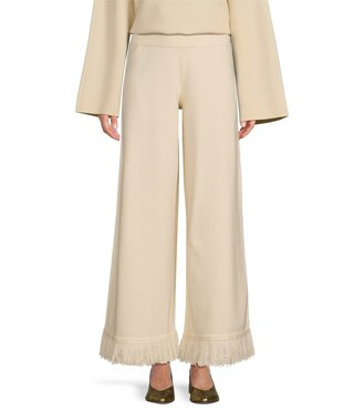 Antonio Melani x Elizabeth Damrich Sofa Wool Blend Wide Leg Fringe Pant | Dillard's | Dillard's