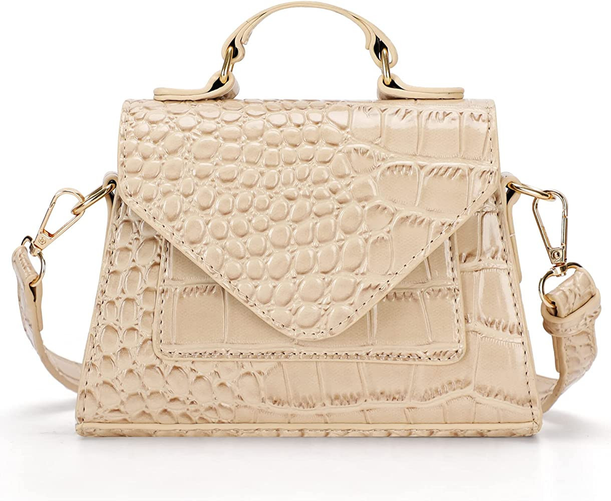 Women’s Trendy Mini Designer Crossbody Bags, Top Handle Clutch Handbag, Cute Shoulder Purse | Amazon (US)