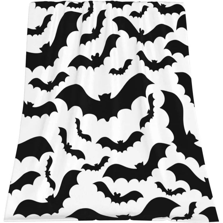 SPXUBZ Halloween Bats Throw Blankets Halloween Horror Bats Black and White Throw Blanket Lightwei... | Walmart (US)