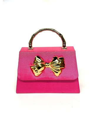 Pink Lulu with Gold Bow- Sample Sale- Final Sale | Lisi Lerch Inc